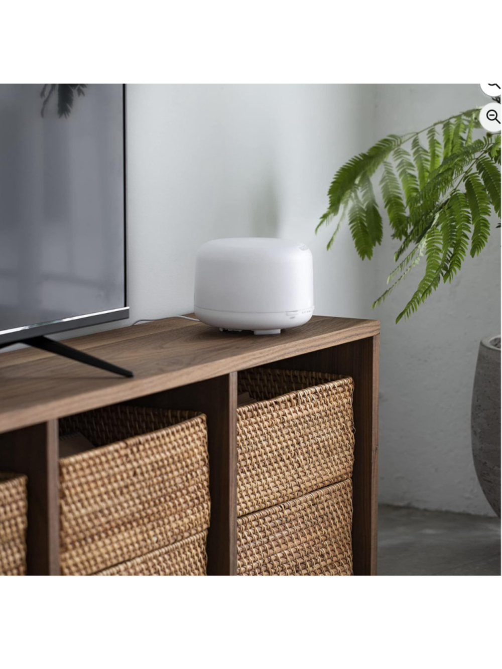 Muji Ultrasonic Color Changing Ultrasonic Moisturizing Aroma Diffuser, White